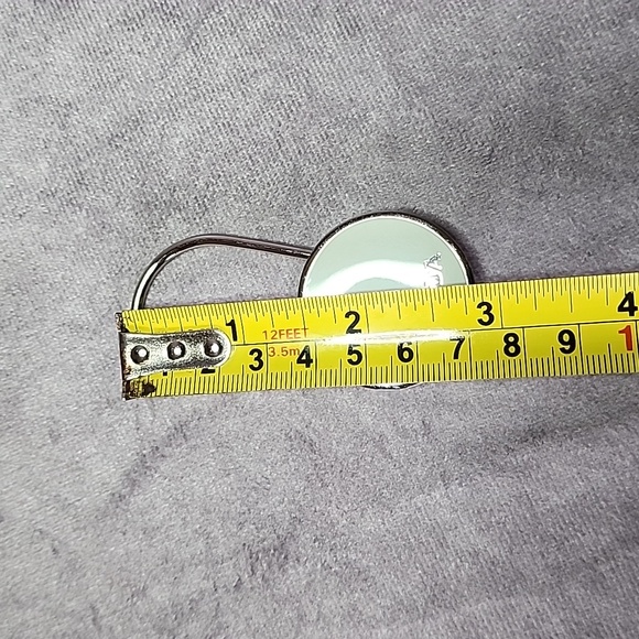 Prada Silver Ivory Cream Key Ring Bag Charm - Picture 4 of 5